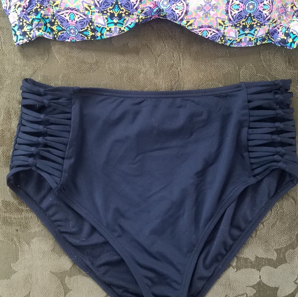 High waisted bikini bottoms